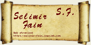 Selimir Fain vizit kartica